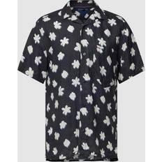 Lino Camicie Tommy Hilfiger Camicia a Fiori in Lino - Blu