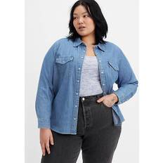Levi's Klassisk westernskjorta plusstorlek Blå Going Steady 3X