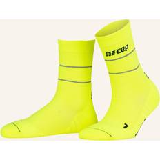 Jaune Chaussettes CEP Chaussettes Reflective Mid-Cut Homme - Neon Yellow