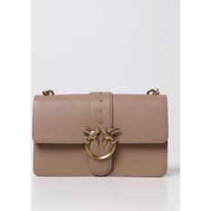 Magnetlås - Unisex Skuldertasker Pinko Classic Love One Crossbody Taske - Beige