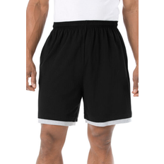 6XL Shorts KingSize Hang Down Lightweight Jersey Shorts - Black