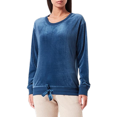 Triumph velour Triumph Women's Mix & Match Velour Sweater Pajama Top - Smoky Blue