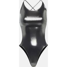 Silver Baddräkter Ganni Recycled Shine String Swimsuit - Silver