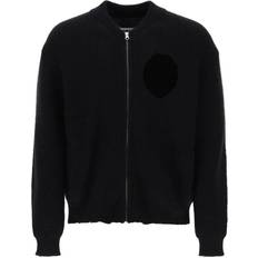 MM6 Maison Margiela Destroyed Cardigan Med Dragkedja - Black