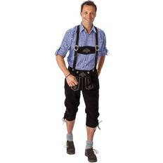 Lederhosen Hisab Joker Oktoberfest Lederhosen Deluxe Black