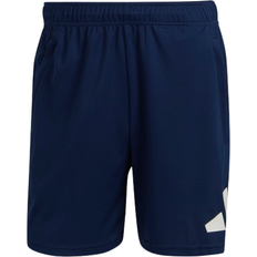 Adidas Men Train Essential Logo Training Shorts - Dark Blue/White