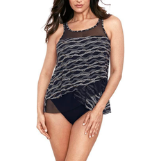 Best Tankinis Miraclesuit Linked In Mirage Top - Black/Multi