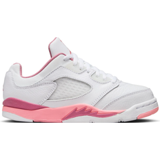 Nike Textile Basketball Shoes Nike Air Jordan 5 Retro Low PS - White/Desert Berry/Black/Coral Chalk