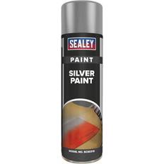 Silver Paint Sealey Paint 500ml SCS031S Silver, Black 0.5L