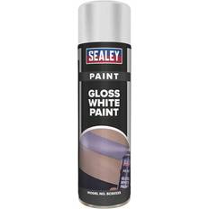 Noir Peintures Sealey Gloss Paint 500ml SCS032S White, Black 0.5L