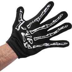 White Accessories Fun Costumes Adult men's skeleton gloves