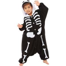 Sazac Skeleton Kigurumi Costume for Kids Black/White