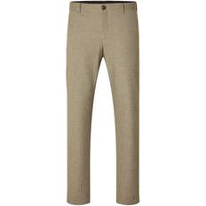 Bruin Spijkerbroeken Selected Pantalon SLHSlim Robert Flex - Beige