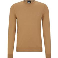 HUGO BOSS Botto Wool Knitted Crew Neck Sweater Beige