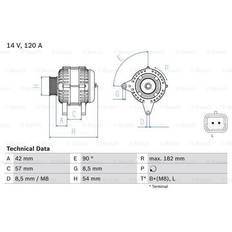 Bosch Generators Bosch Alternator 4981 120 A 14 V