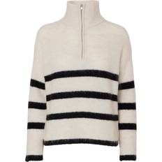 Selected Maline Ls Knit Half Zip - Black