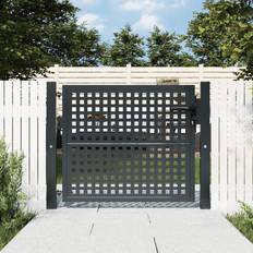 Cancelli vidaXL Cancello Giardino Antracite 105x125 cm In Acciaio