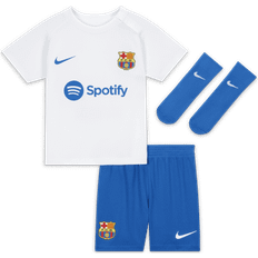 Bambino Magliette Nike F.C. Barcelona 2023/24 Away Baby/Toddler Dri-FIT 3-Piece Kit White