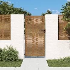 Contenitori vidaXL Cancello Da Giardino 85x175 cm Acciaio Corten Design Quadrato