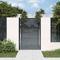 vidaXL Cancello Giardino Antracite 105x175 cm in Acciaio Arredo Giardino