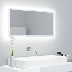 vidaXL LED Bathroom Mirror High Gloss