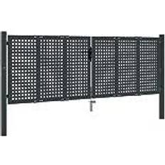 Contenitori vidaXL Cancello Giardino Antracite 300x150 cm in Acciaio Arredo Giardino 300x150cm
