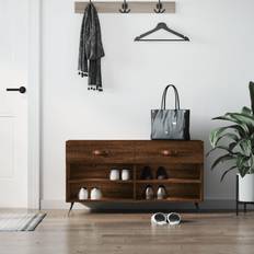 vidaXL Engineered Wood Bench 102 x 35 x 55 cm Shoe Rack