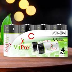 C 1.5 v battery C Cell Alkaline Batteries 1.5V Everyday High Performance Batteries 4 Count VitPro