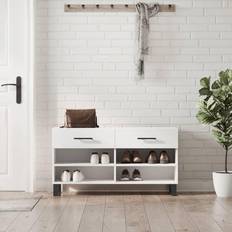 Fyr Opbevaringsbænke vidaXL Skobænk 102x35x55 konstrueret træ Opbevaringsbænk