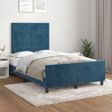 vidaXL Bettgestell ohne Matratze 120x200 cm Dunkelblau Bettrahmen