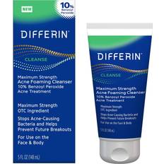 Differin Acne Face Wash with 10% Benzoyl Peroxide, Strength OTC Acne Foaming