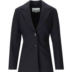 Ganni Kavajer Ganni Kavaj Stretch Stripe Fitted Sky captain