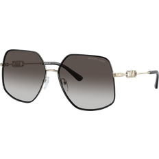 Michael Kors Frau Sunglass MK1127J Empire Butterfly Rahmenfarbe: Hellgold/Schwarz, Dunkelgrau