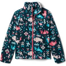 Girls Fleece Garments Columbia Girls Benton Springs II Printed Fleece Jacket - PinkPrints