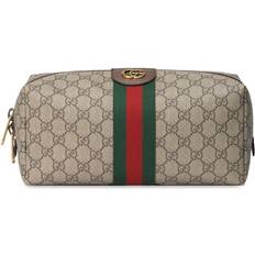 Gucci Women Toiletry Bags & Cosmetic Bags Gucci Savoy Leather-Trimmed Coated-Canvas Jacquard Wash Bag - Men