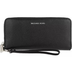 Michael Kors Jet Set Pebbled Leather Continental Wristlet - Black