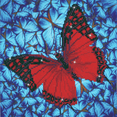 Red Diamond Paintings Diamond Dotz painting kit: flutterby red