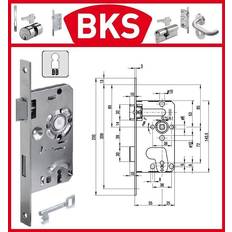 Cilindri di Serratura ZT-Einsteckschl.0215 BB 20/55/72/8 mm DIN L Silber Ktg.Kl 1 Ku.BKS