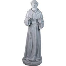 St francis garden statue Northlight 28" St. Francis Holding a Bird Outdoor Garden Statue