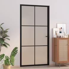 Noir Portes Intérieures vidaXL Porte Vitrée 102.5 201.5 cm Chambre À Coucher Salle de Bain Maison Porte Intérieure (x)