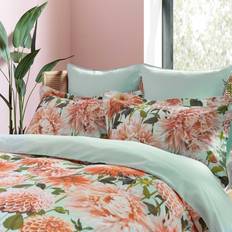 Orange Bed Linen Harlequin Dahlia Cotton 200 Thread Count Duvet Cover Orange