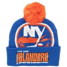 Mitchell & Ness NHL Blå Pom Beanie New York Islanders Punch Out Knit