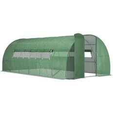 Polytunnel OutSunny 6 3M Reinforced Walk-in Polytunnel Garden Greenhouse