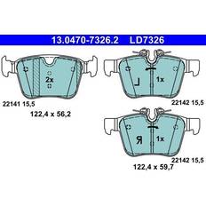 ATE Bremsbelagsatz VOLVO,LAND ROVER,JAGUAR 13.0470-7326.2 J9C14009,J9C17943,J9C33358 T2H41074,T2H53849,T2H53872,T2H53873,T2H7439,T2H9989,T2R36215