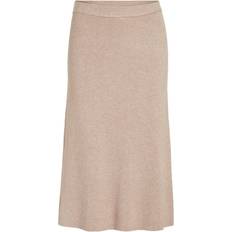 S Hameet Vila VIComfy A-Line Knit Skirt - Nude