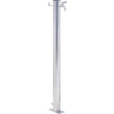 Letame vidaXL Colonna d'Acqua da Giardino 40 cm Acciaio Inox Rotonda