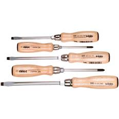 Felo Wooden Handle Slotted & Phillips Set Pan Head Screwdriver