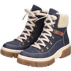 Rieker Dam Snörkängor Rieker boots ankle boots lace up boots shoes blue x8638