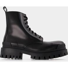 Balenciaga Lace Boots Balenciaga Stivali Strike Lace-Up Nero Donna Pelle Di Vitello