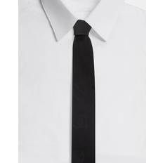 Schwarz Krawatten Dolce & Gabbana 6-cm silk jacquard blade tie with DG logo